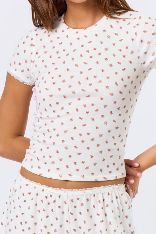 Laurel Ditsy Short Sleeve Top