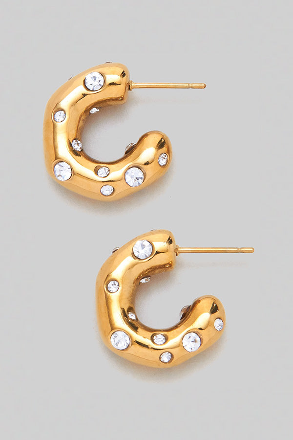 Bubble Gold Hoop Earrings