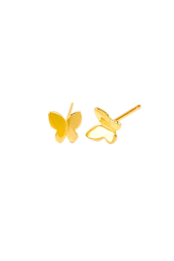 18k Gold Butterfly Studs