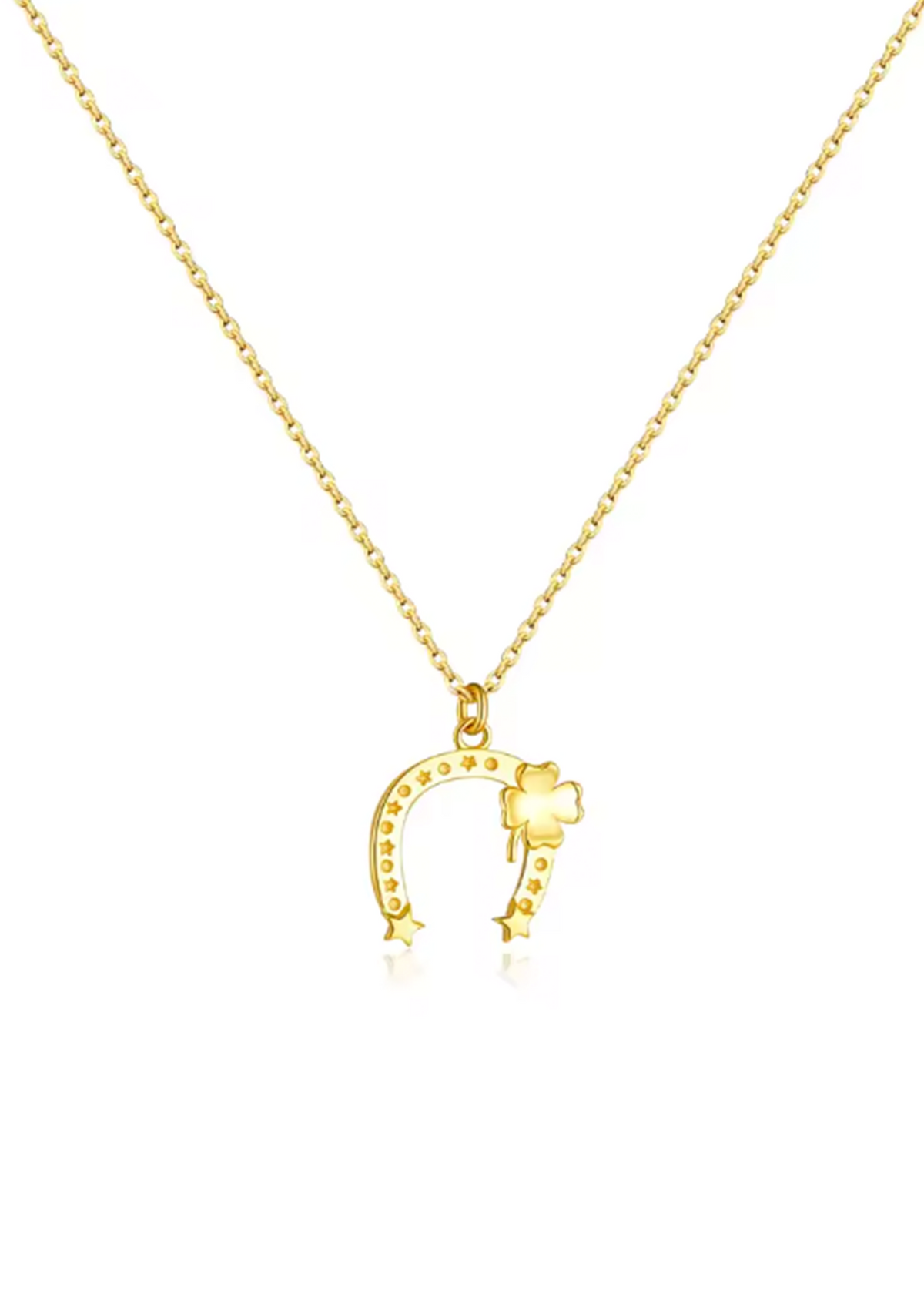 18k Gold Lucky Horseshoe Necklace