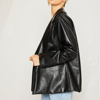 Another Time Oversized Leather Blazer