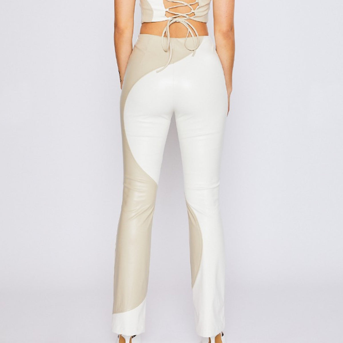Kendra Color Block Leather Pants