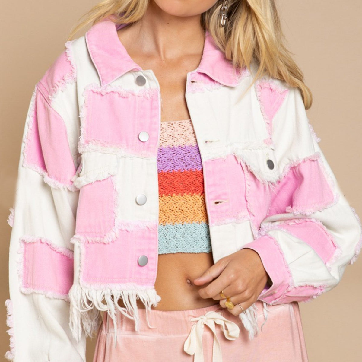 Milo Pink Frayed Jacket