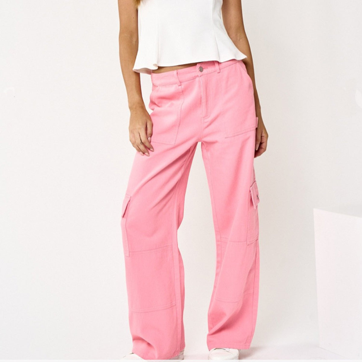 Desire Pink Cargo Pants