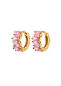 Pink Gold Mini Hoops