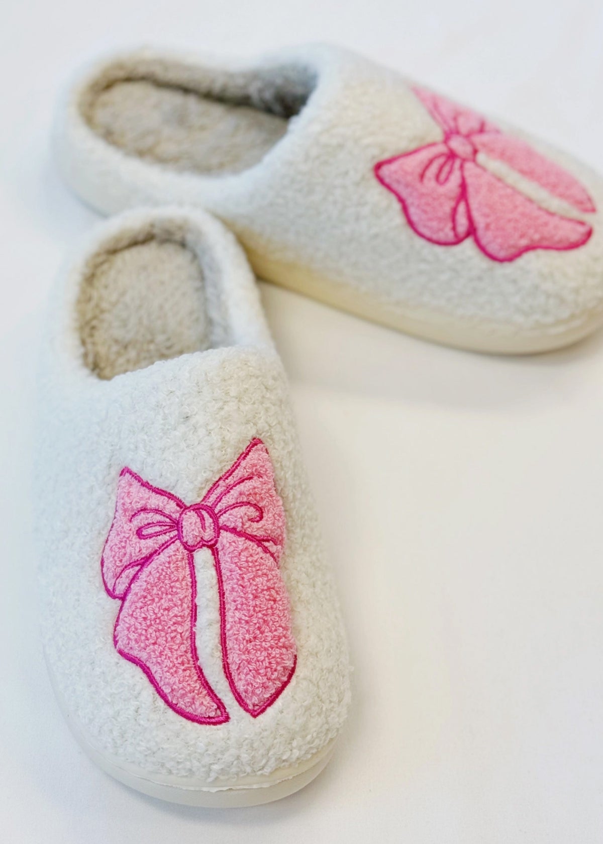 Pink Bow Slippers