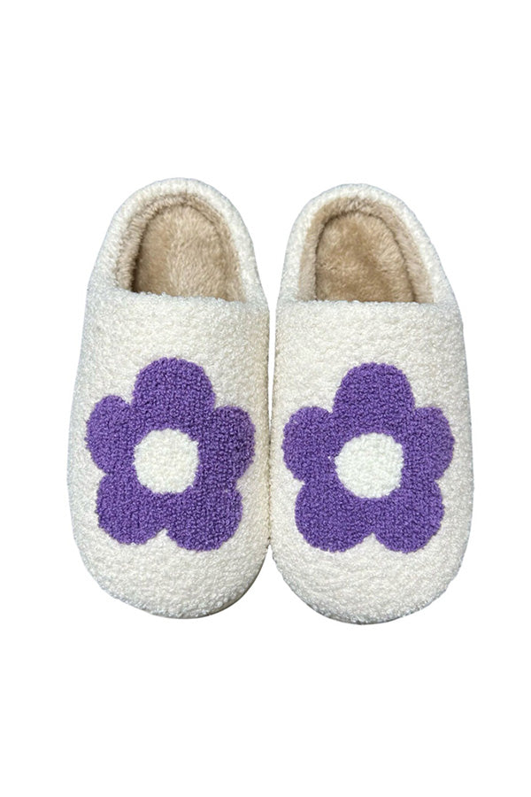 Purple Flower Slippers