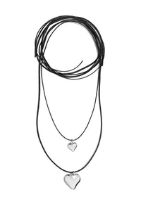 Silver Heart Wrap Necklace